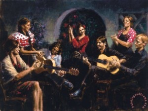 La Juerga Painting by Fabian Perez